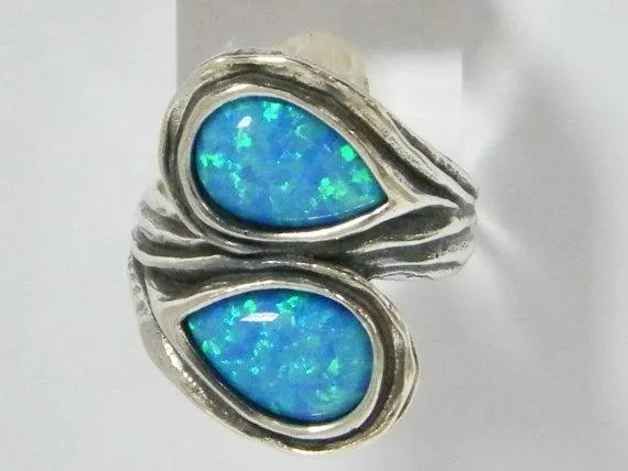 Silver ring sterling silver jewelry , Bluenoemi ring, ring for woman with a Blue Opal