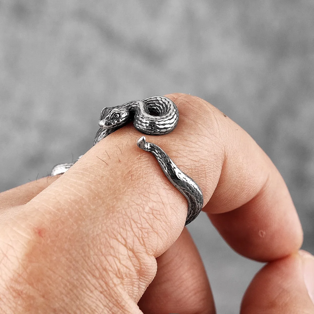 Slithering Rattlesnake Ring