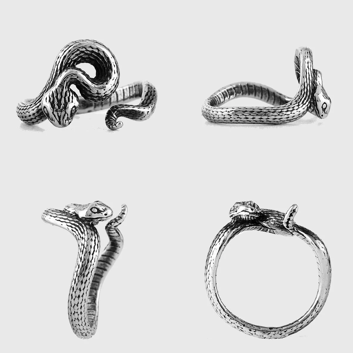 Slithering Rattlesnake Ring