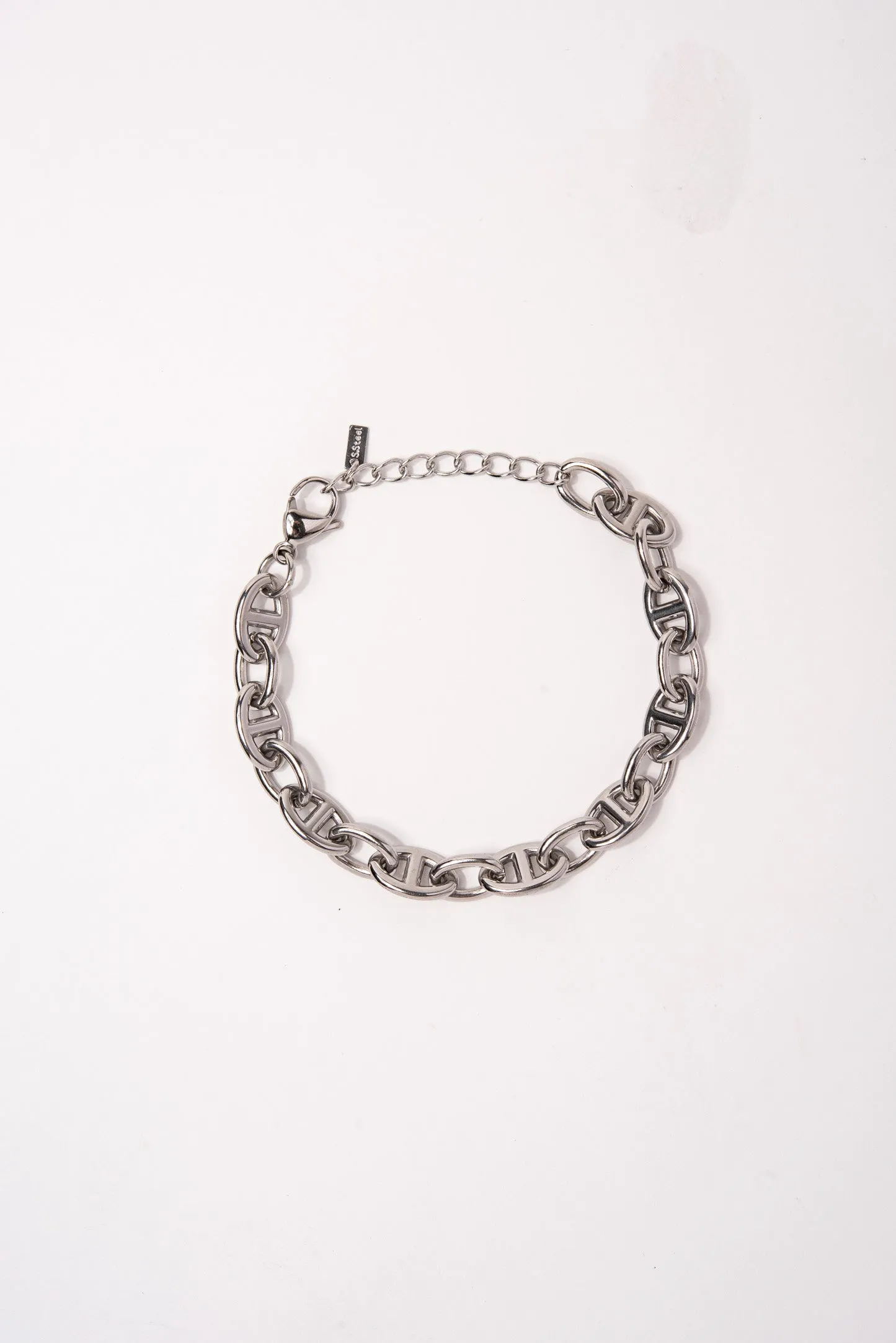 Stainless Steel Anchor Chain Bracelet - Silver