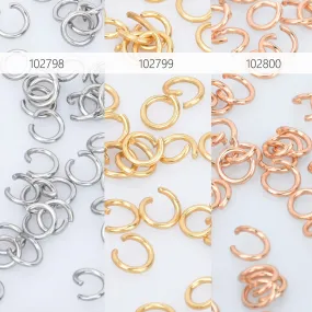 Stainless Steel Open Jump Rings 3/3.5/4/5/6mm Split Rings 0.6mm Thick Jump Rings Findings For Jewellery Making 500pcs