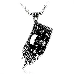 Stainless Steel Pirate Flag Necklace