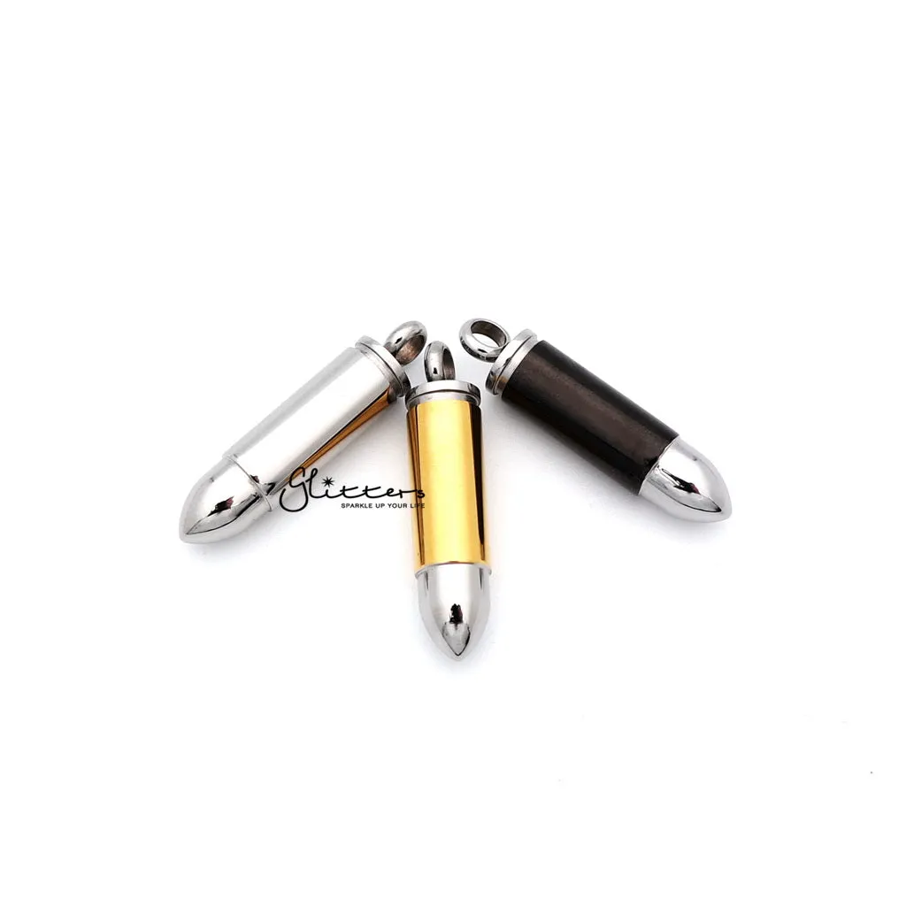 Stainless Steel Screw On Bullet Pendant - Keepsake | Memorial