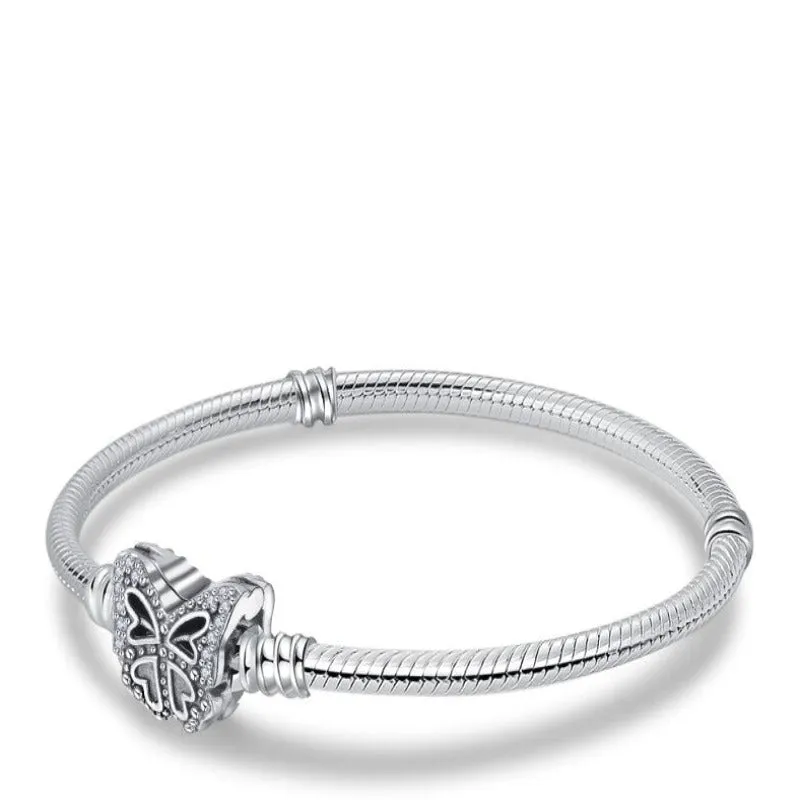 Sterling Silver Round Clasp Bracelet