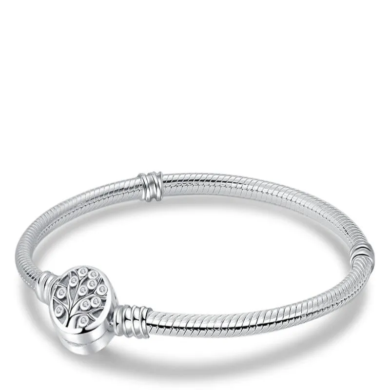 Sterling Silver Round Clasp Bracelet