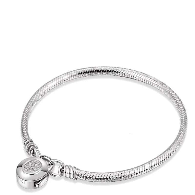 Sterling Silver Round Clasp Bracelet