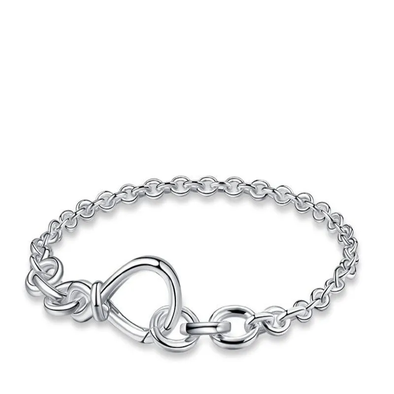 Sterling Silver Round Clasp Bracelet