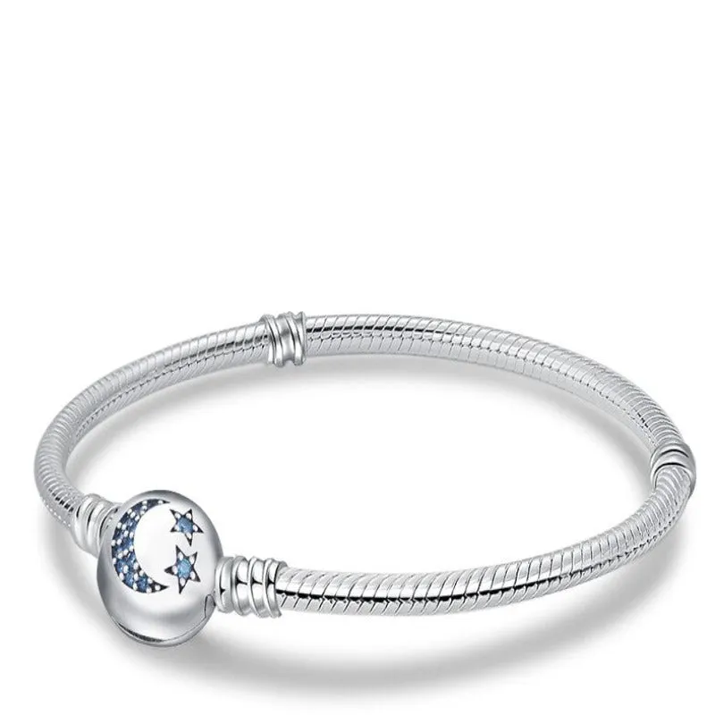 Sterling Silver Round Clasp Bracelet