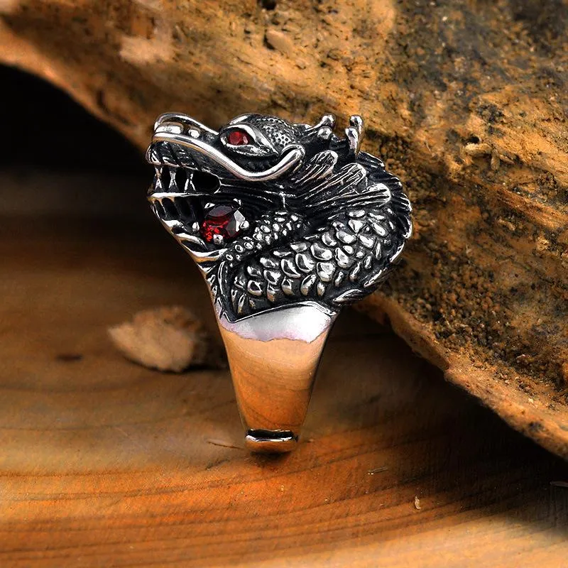 The Underworld Guardian Dragon Sterling Silver Ring