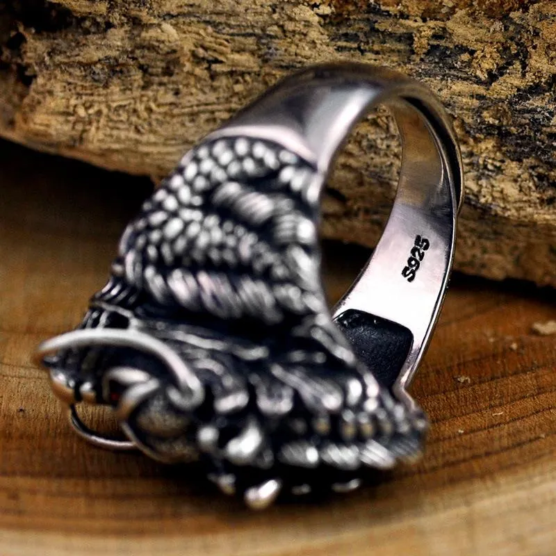 The Underworld Guardian Dragon Sterling Silver Ring