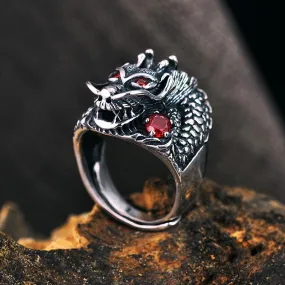 The Underworld Guardian Dragon Sterling Silver Ring