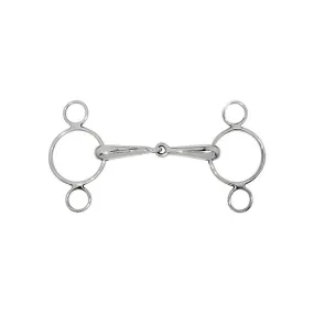  THREE RINGS SNAFFLE BIT 6 INCHES INOX