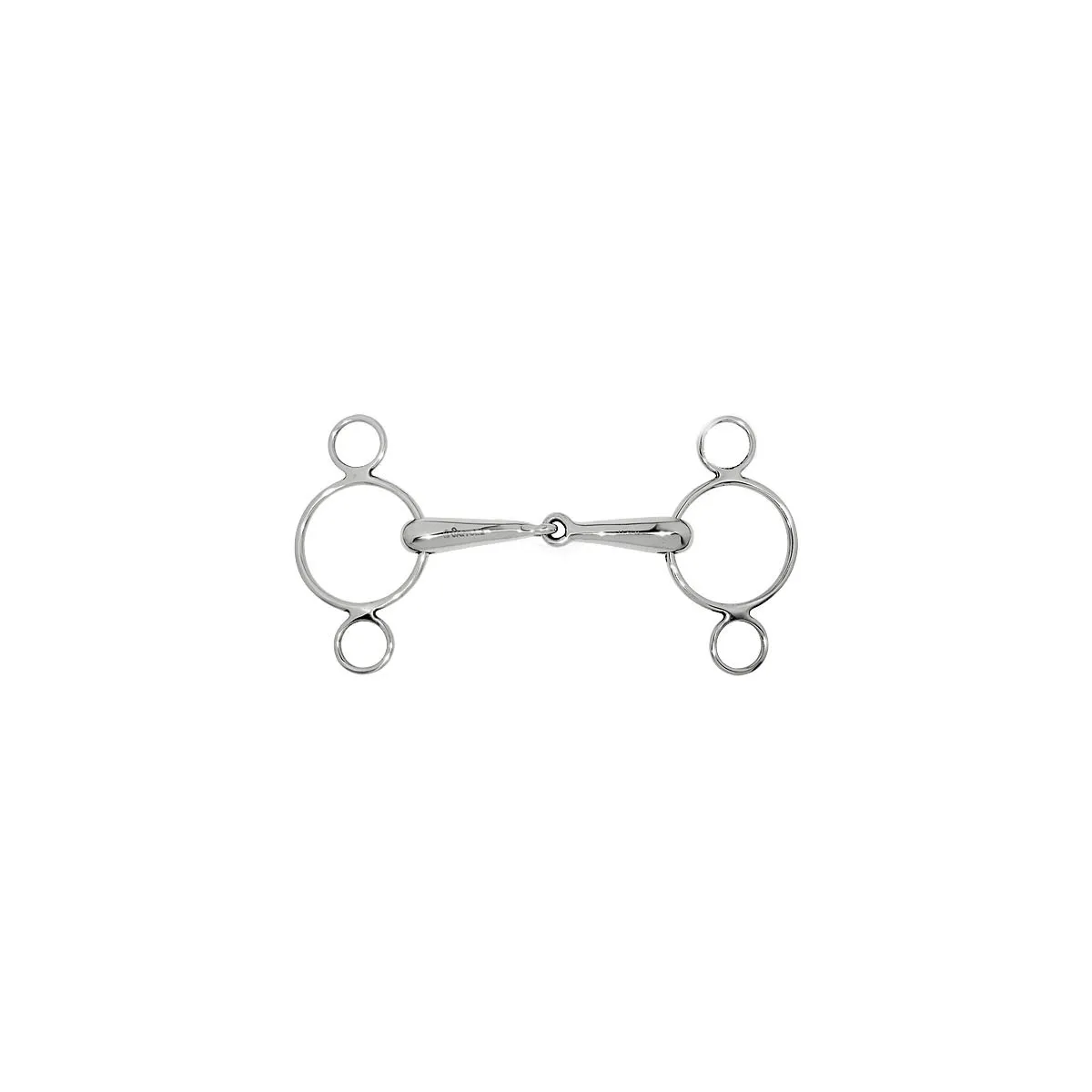  THREE RINGS SNAFFLE BIT 6 INCHES INOX