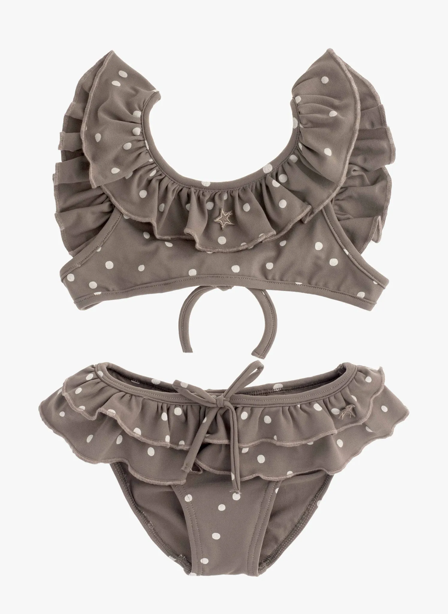 tocoto vintage Dots Bikini Set in Brown