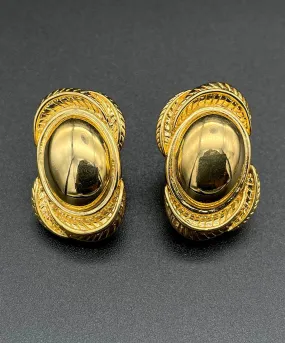 【USA輸入】 ヴィンテージ TRIFARI アブストラクト イヤリング/Vintage TRIFARI Abstract Clip On Earrings