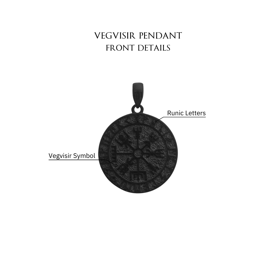 Vegvisir Pendant - Black