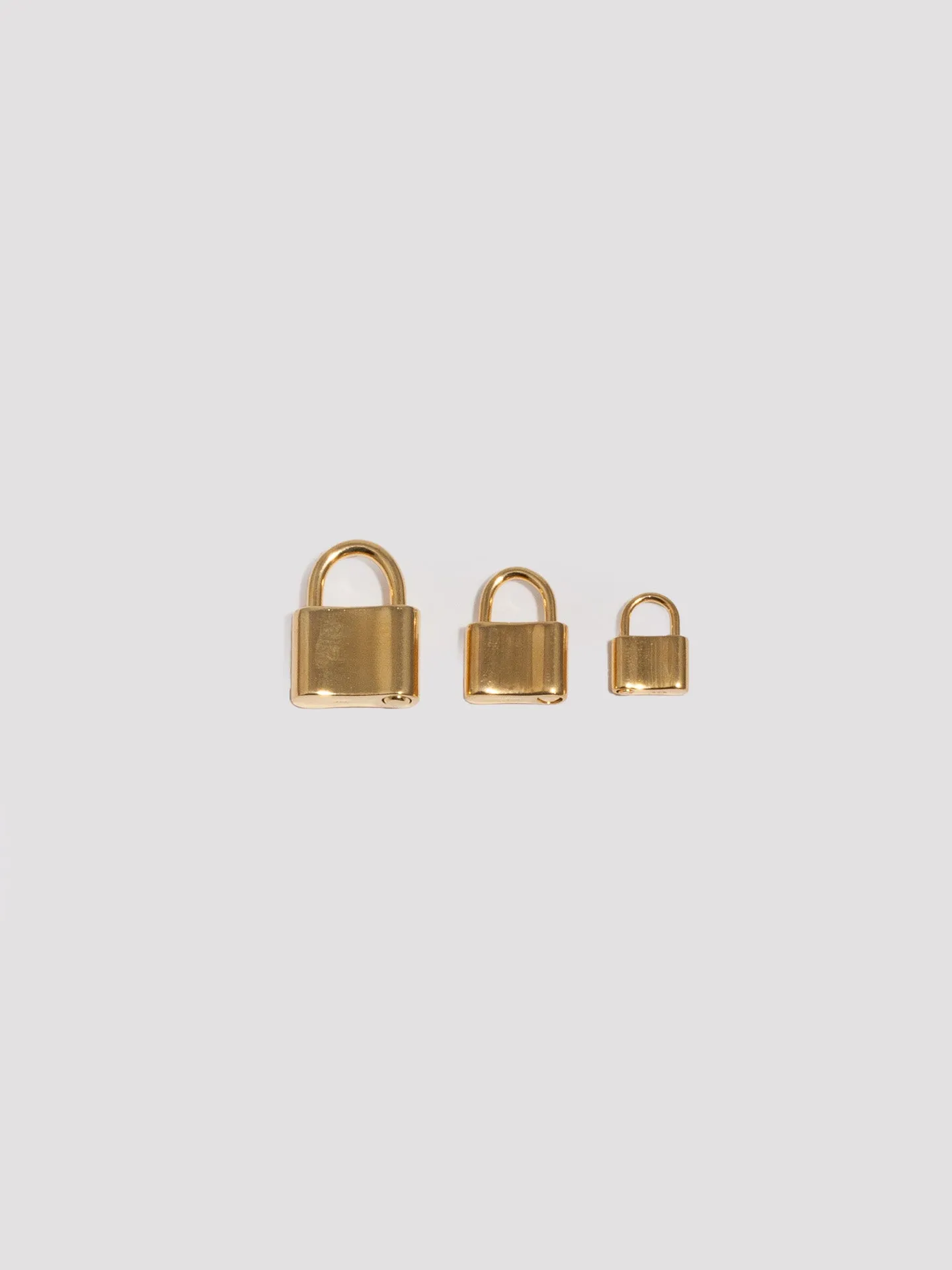 Vermeil XL Clip-On Padlock Pendant