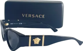 Versace Black Ve4454 Gold Logo-embellished Acetate Sunglasses In Case