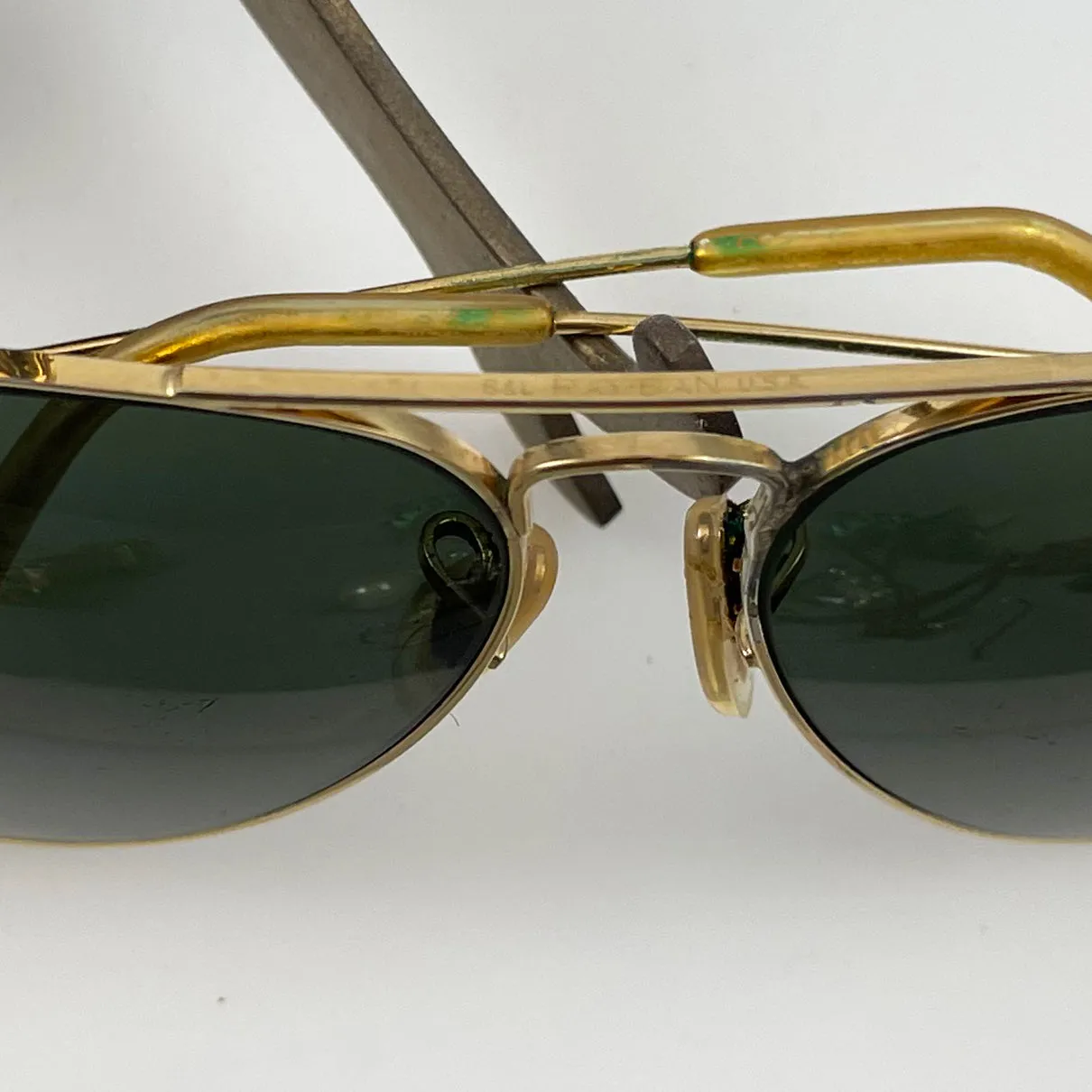 Vintage Gold Ray-Ban Aviator Sunglasses 1950's In Case BL 62mm G15