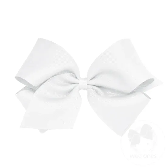 wee ones - Mini King Classic Grosgrain Girls Hair Bow (Plain Wrap)